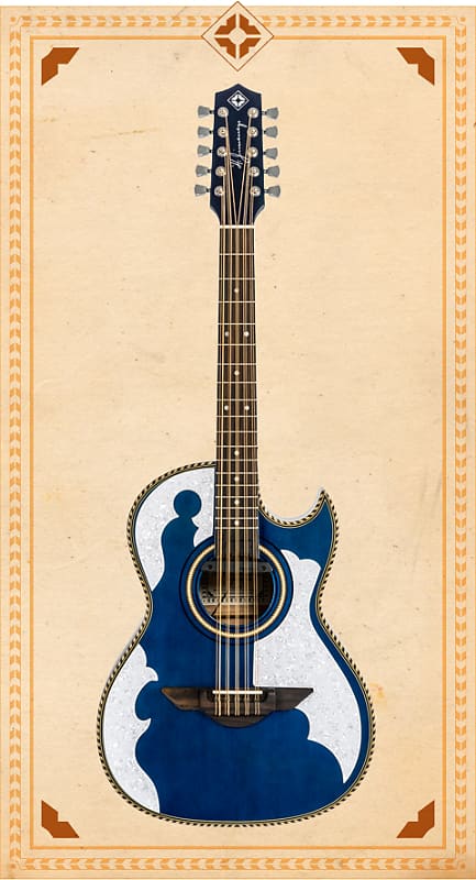 H. Jimenez LBQ4ETB Bajo Quinto Blue With Gig Bag