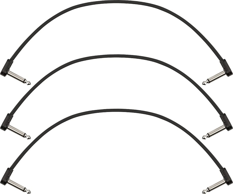 Fender Blockchain 12" Patch Cable, 3-pack, Angle/Angle