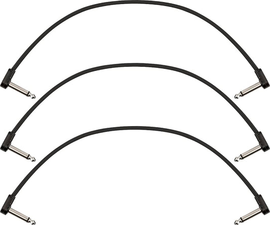 Fender Blockchain 12" Patch Cable, 3-pack, Angle/Angle