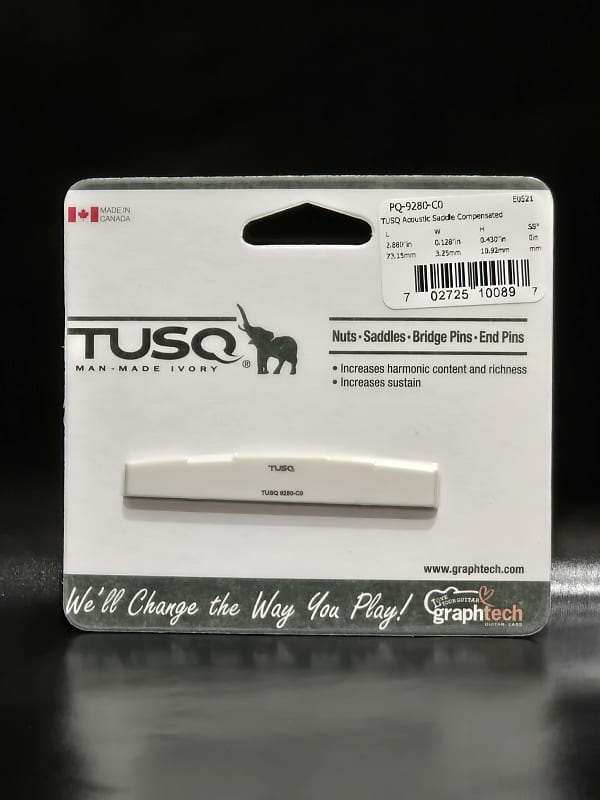 TUSQ ACOUSTIC SADDLE COMPENSATED 73.1X3.2MM