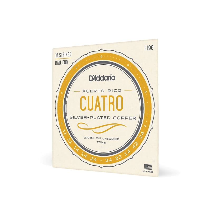 D'Addario EJ96 Silver-Plated Copper Puerto Rican Cuatro Strings