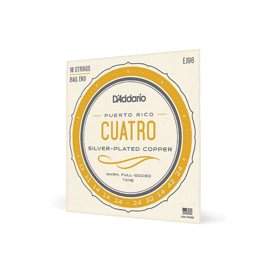 D'Addario EJ96 Silver-Plated Copper Puerto Rican Cuatro Strings