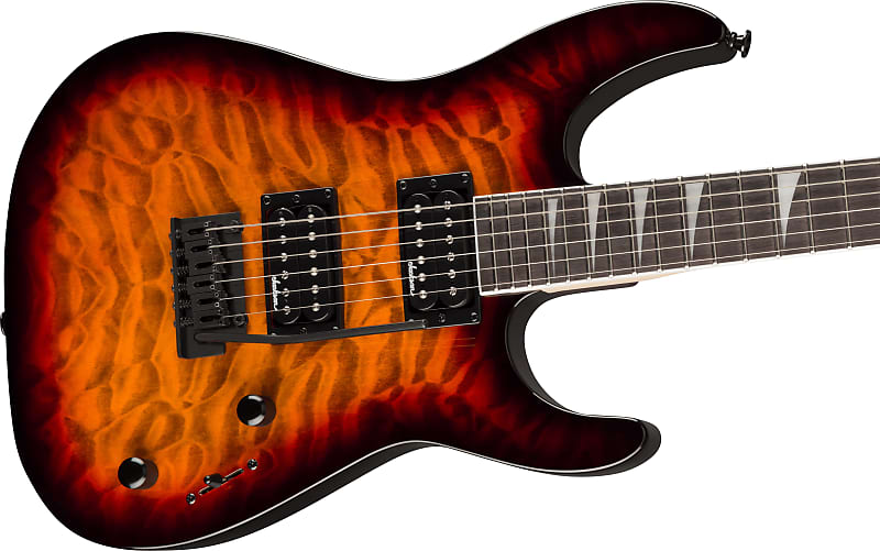 Jackson JS Series Dinky® JS20 DKQ 2PT, Amaranth Fingerboard, Transparent Tobacco Burst