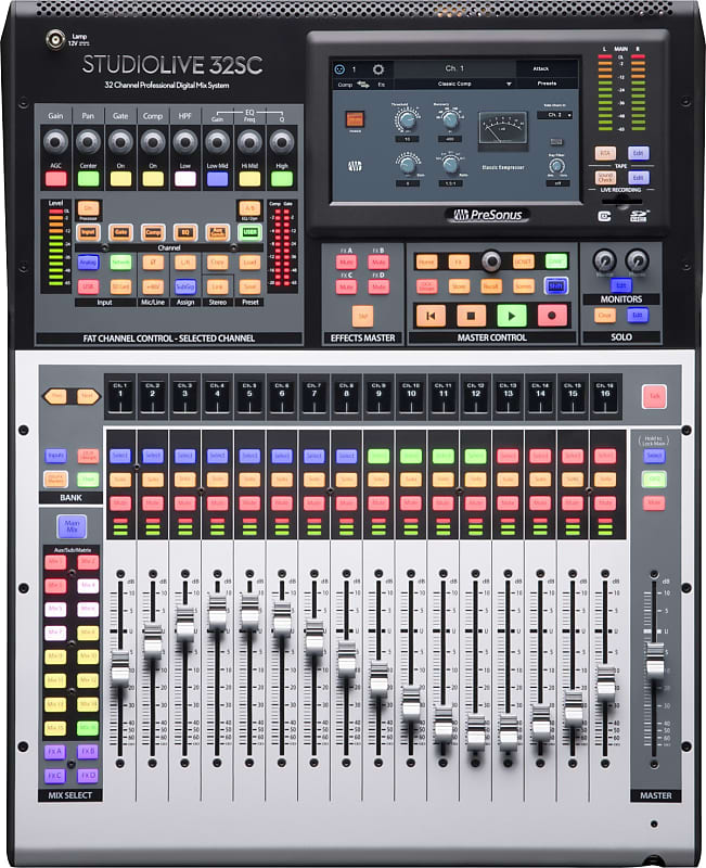 PreSonus® StudioLive® Series III 32SC Digital Console Mixer, Gray