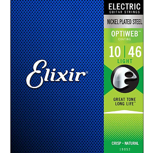 Elixir 19052 Optiweb Light Electric Guitar Strings 10-46