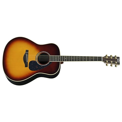 Yamaha LL6 BS ARE Acoustic Electric Dread Spruce Top and Rosewood Body SRT Passive Pickup, Brown Sunburst