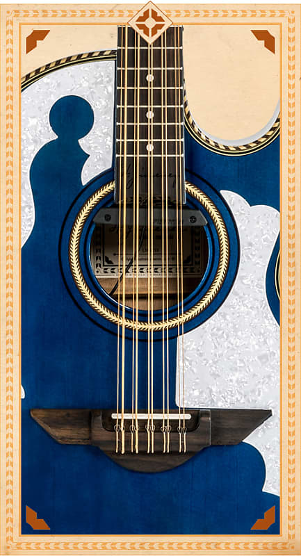 H. Jimenez LBQ4ETB Bajo Quinto Blue With Gig Bag