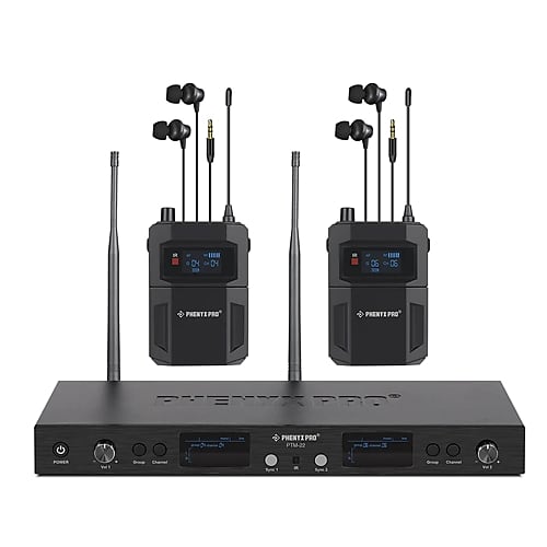 Phenyx Pro PTM-22 UHF Mono Wireless in Ear Monitor System with Rackmount Kit