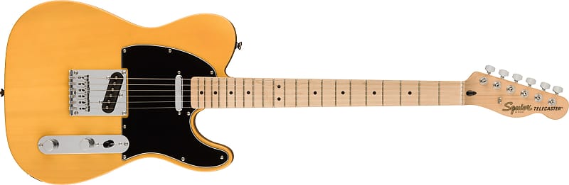 Squier Affinity Series™ Telecaster®, Maple Fingerboard, Black Pickguard, Butterscotch Blonde