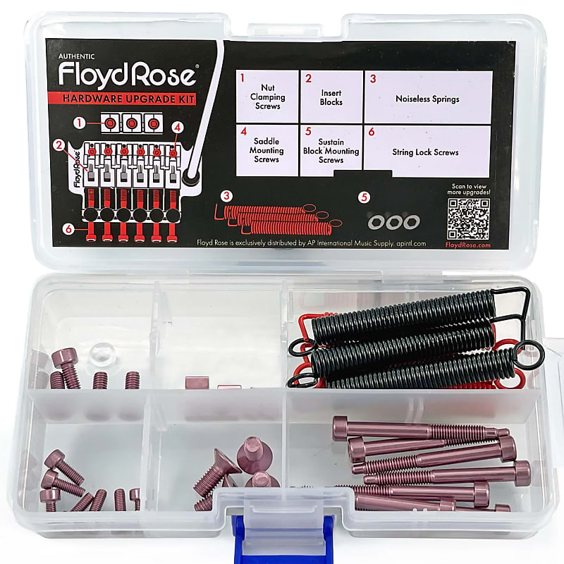 Floyd Rose Pink Color Stainless Steel Hardware Upgrade Kit
