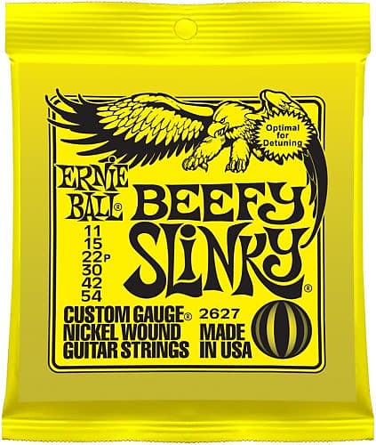 Ernie Ball 2627 Beefy Slinky Electric Guitar Strings, .011-.054