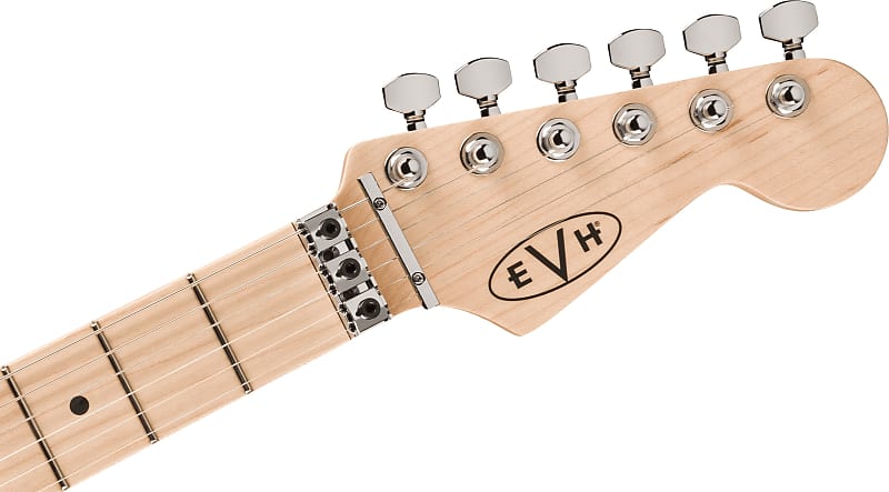 EVH Striped Series Circles, Maple Fingerboard, White and Black