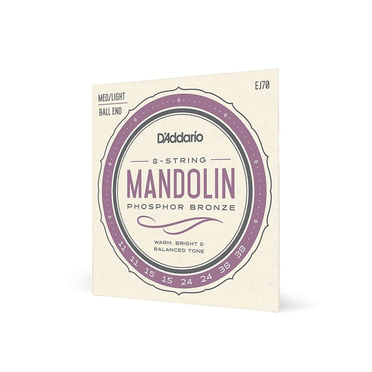D'Addario EJ70 Phosphor Bronze Mandolin Strings, .011-.038