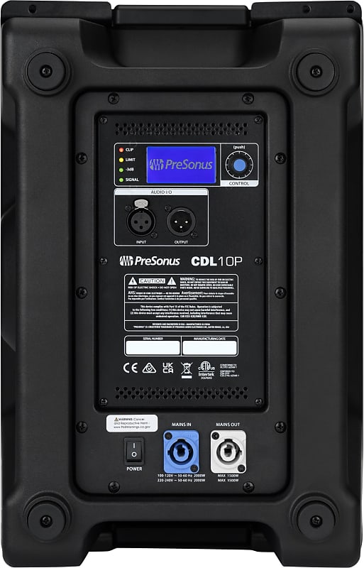 PreSonus® CDL10P Constant Directivity Sound Reinforcement Loudspeaker, Black