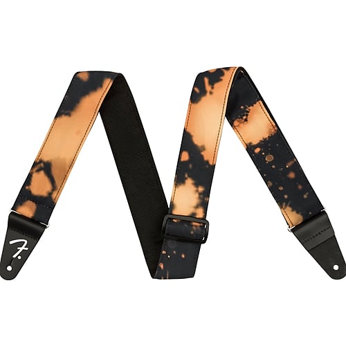 Fender Tie Dye Acid Wash Strap, Black, 2"