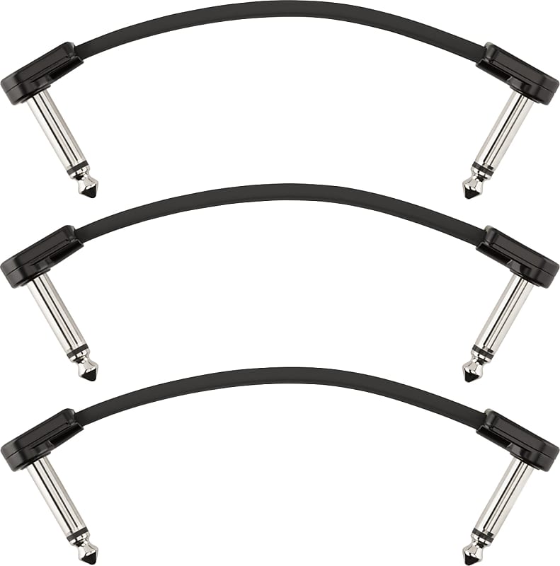 Fender Blockchain 4" Patch Cable, 3-Pack, Angle/Angle