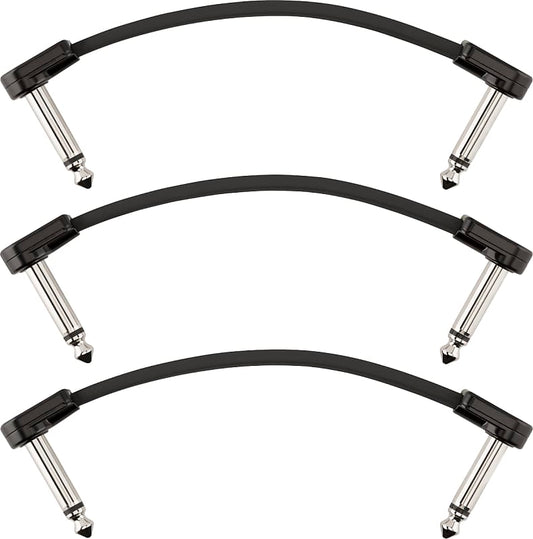 Fender Blockchain 4" Patch Cable, 3-Pack, Angle/Angle