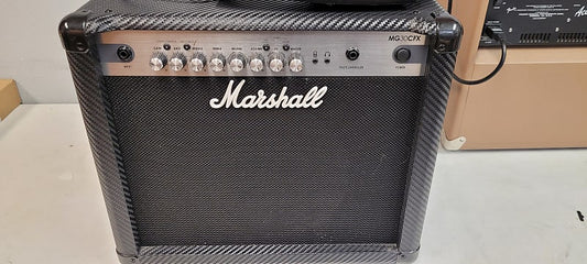 Marshall MG Carbon Fiber MG30CFX 2-Channel 30-Watt 1x10" Solid State Guitar Combo with foot switch