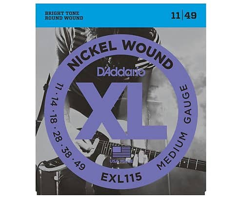 D'Addario EXL115 Electric Guitar Strings, Medium Gauge, .011 - .049