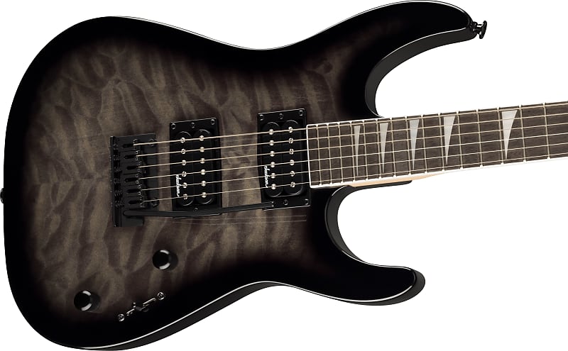 Jackson JS Series Dinky® JS20 DKQ 2PT, Amaranth Fingerboard, Transparent Black Burst