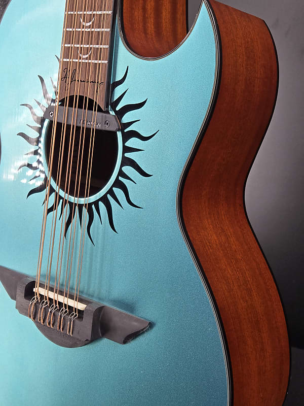 H. Jimenez LBQ1GXE-CN Bajo Quinto Turqoise Sparkle With Hardshell Case