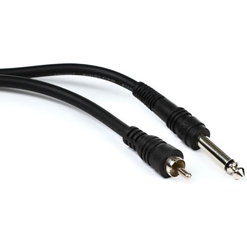 Hosa CPR-110 10' Male 1/4" TS x Male RCA Interconnect Cable