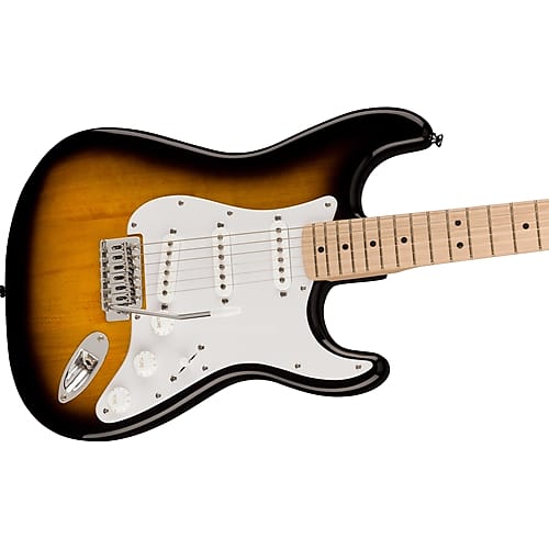Squier Sonic™ Stratocaster®, Maple Fingerboard, White Pickguard, 2-Color Sunburst