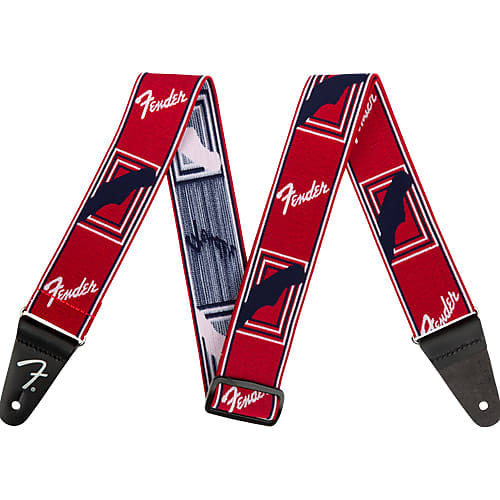 Fender 0990686009 2" Weighless Mono Guitar Strap, Red/White/Blue
