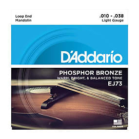D'Addario EJ73 Phosphor Bronze Light Mandolin Strings .010-.038