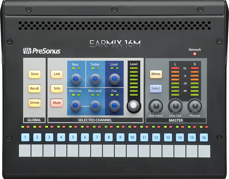 PreSonus® EarMix 16M Personal Monitor Mixer, Black