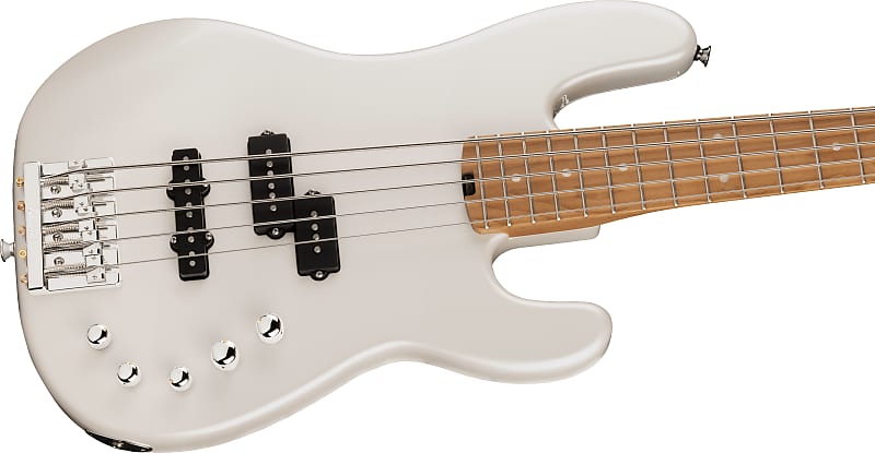 Charvel Pro-Mod San Dimas® Bass PJ V, Caramelized Maple Fingerboard, Platinum Pearl