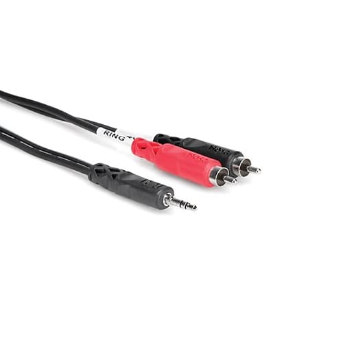 Hosa CMR-210 10' Stereo Breakout  Male 3.5MM TRS x 2 Male RCA Y Cable
