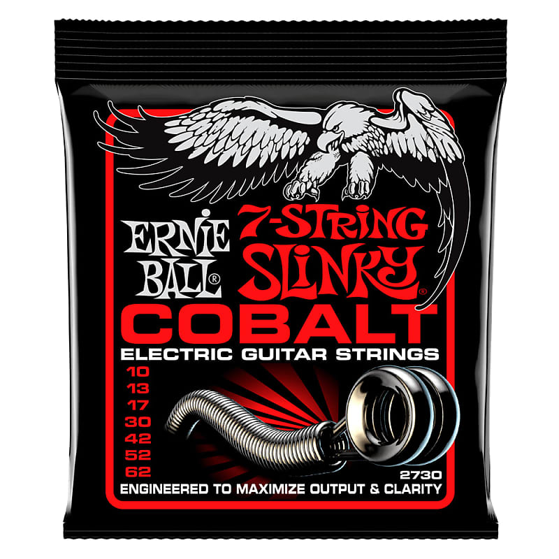 Ernie Ball 2730 7 String Cobalt Slinky, .010 - .062