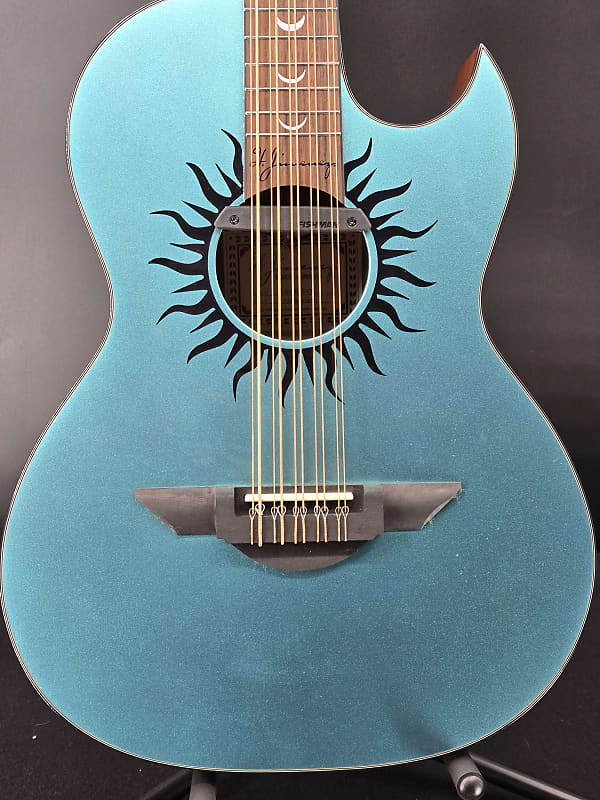 H. Jimenez LBQ1GXE-CN Bajo Quinto Turqoise Sparkle With Hardshell Case