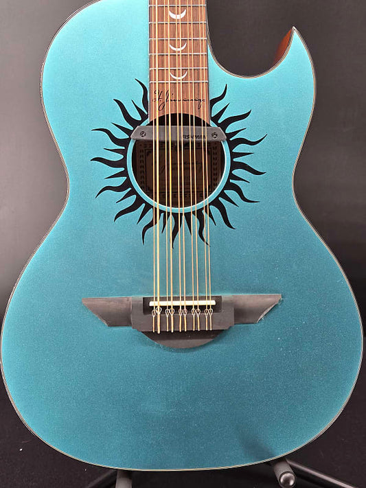 H. Jimenez LBQ1GXE-CN Bajo Quinto Turqoise Sparkle With Hardshell Case