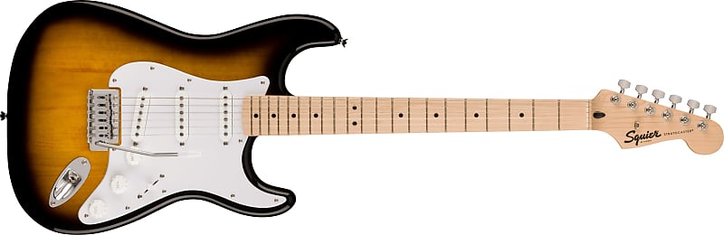 Squier Sonic™ Stratocaster®, Maple Fingerboard, White Pickguard, 2-Color Sunburst