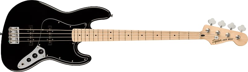 Squier Affinity Series™ Jazz Bass®, Maple Fingerboard, Black Pickguard, Black
