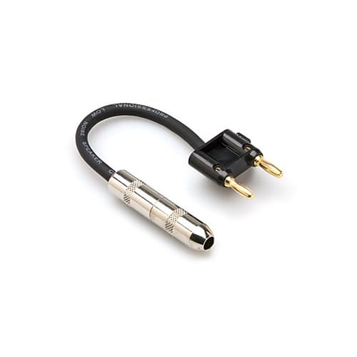 Hosa BNP-116BK Speaker Adapter  1/4" Female TS x Dual Banana Adapter Cable