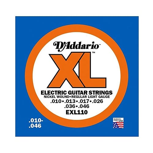 D'Addario EXL110 Electric Guitar Strings, Regular Light, .010 - .046