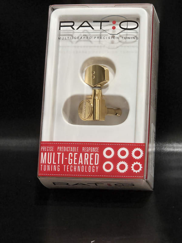 Graph Tech PRN-2411-G0 3+3 Ratio Acoustic Guitar Machine Heads (PRN-2411, 2421, Select Finish and Button Style)