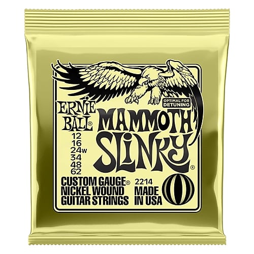 Ernie Ball MAMMOTH SLINKY NICKEL WOUND ELECTRIC GUITAR STRINGS - 12-62 GAUGE