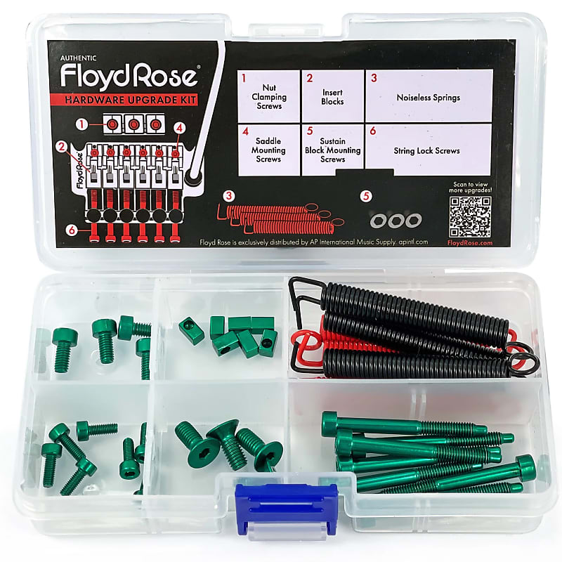 Floyd Rose Green Color Stainless Steel Hardware Upgrade Kit