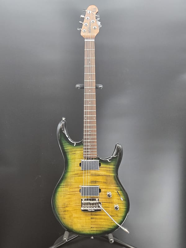 Ernie Ball Music Man Luke 4 Maple Top - HH HT Pickups - Gator Burst - Roasted Figured Maple/Rosewood - Chrome Hardware