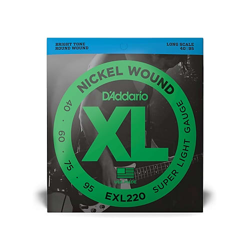 D'addario EXL220 40-95 Super Light Long Scale Bass Strings.