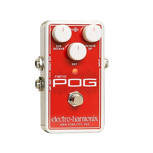 Electro-Harmonix Nano POG Polyphonic Octave Generator Guitar Effect Pedal, PS Included