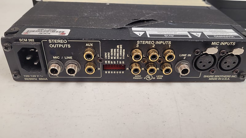 Shure SCM262 Microphone and Stereo Line Mixer