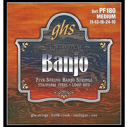 GHS PF180 Medium Banjo Strings .011, .024