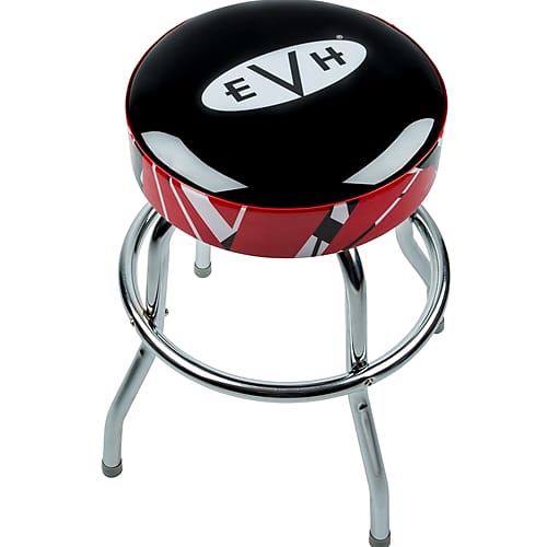 EVH  Logo Barstool with Striped Trim, 24"