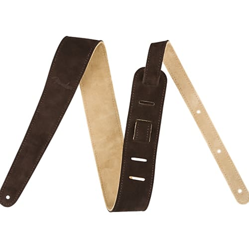 Fender 0990691021 2" Suede Guitar Strap, Brown/Tan, Reversible