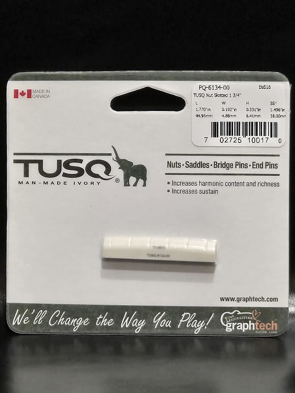 Graph Tech TUSQ Slotted Nut 1-3/4" Long x 3/16" Wide PQ-6134-00